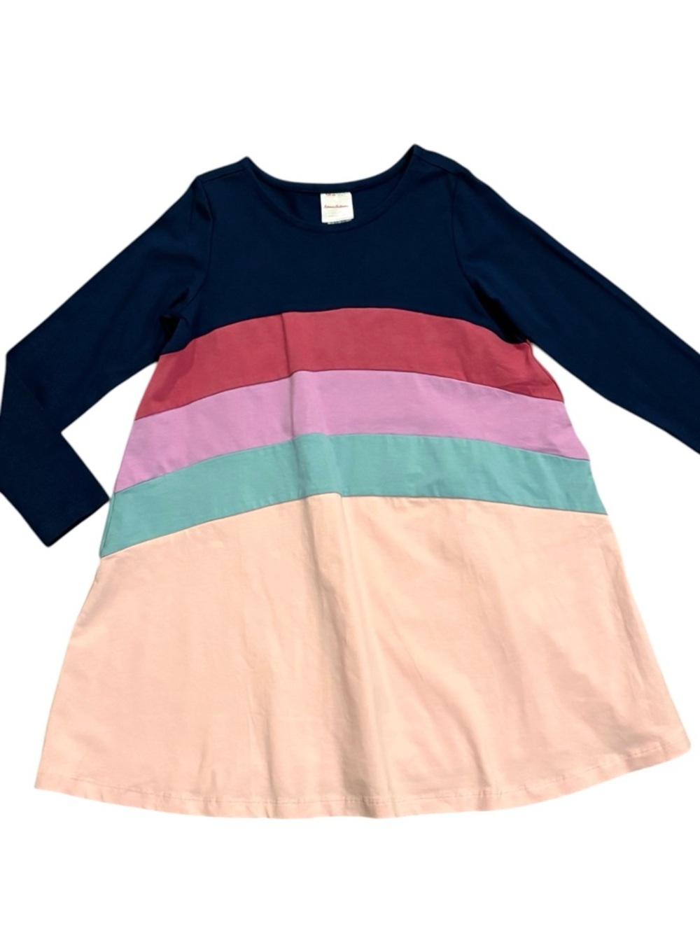 Hanna Andersson Colorblock Long-Sleeve Dress